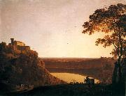 Joseph wright of derby Lake Nemi at Sunset oil